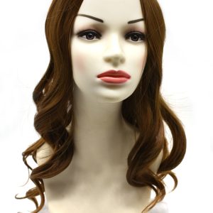 Syntethic wig mix of brown colors, length 45 cm
