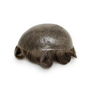 Sistema capilar masculino con base de piel de nudo medio (pelo europeo)